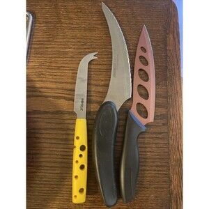 Lot of 3 Kitchen Knifes Cheese, Citrus, Tomato / Boska, Copper, Miracle Blade